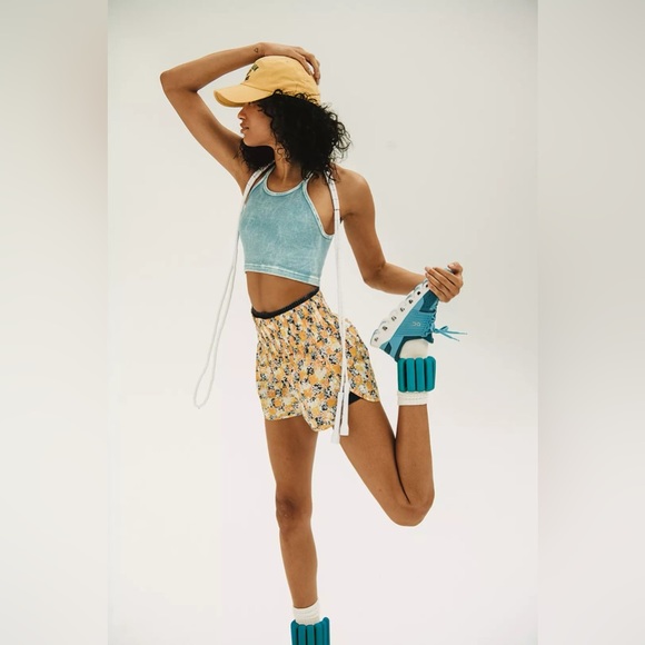 FP Movement The Way Home printed shorts floral check M - Picture 3 of 12